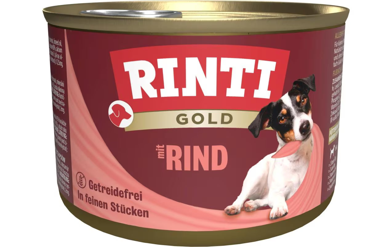 Rinti Nassfutter Dose Gold mit Rind,