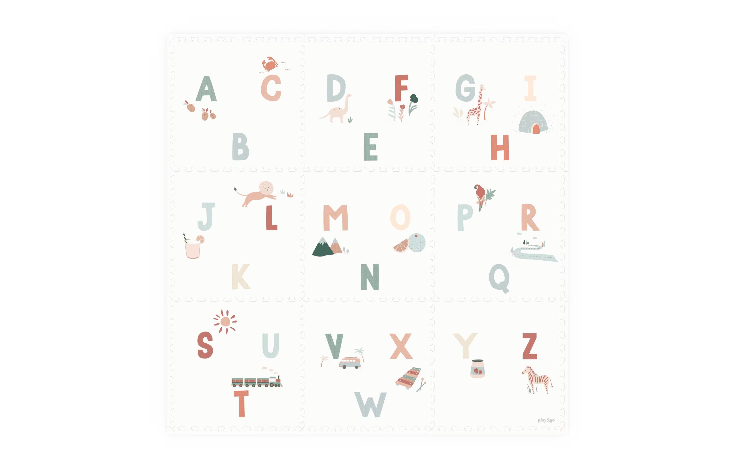 Alphabet Puzzlemat 180 x 180 / 9 Teile