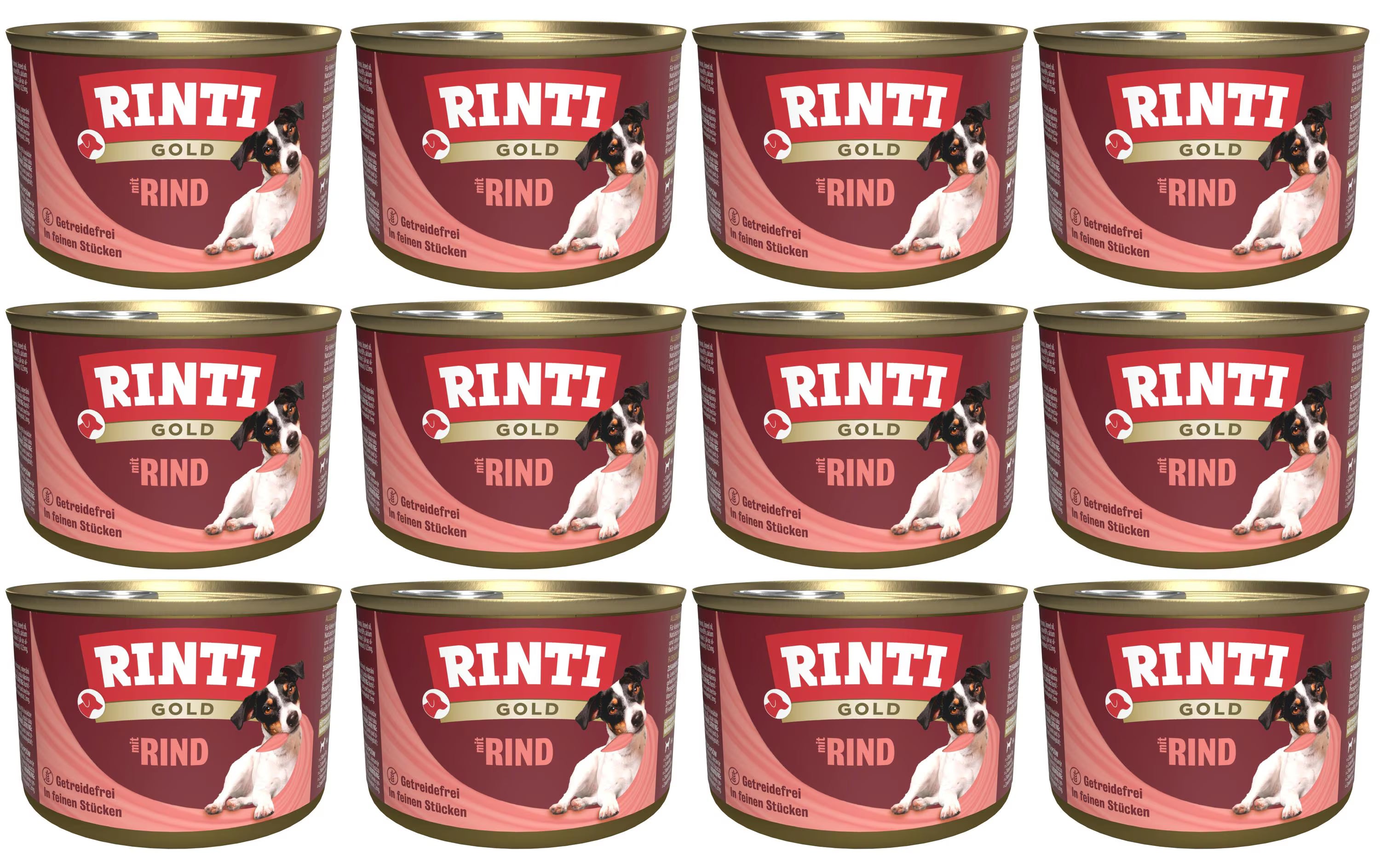 Rinti Nassfutter Dose Gold mit Rind,