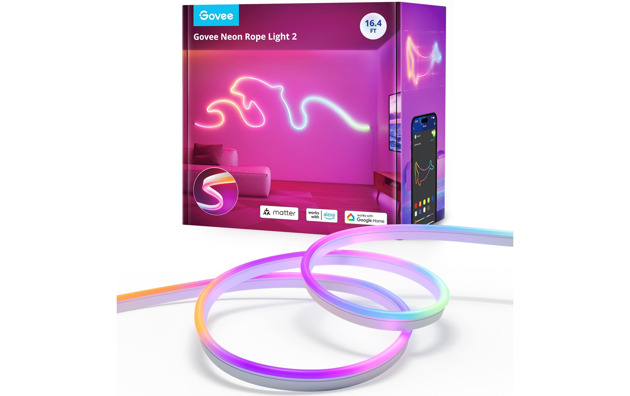 Govee LED Stripe Neon, Weiss,