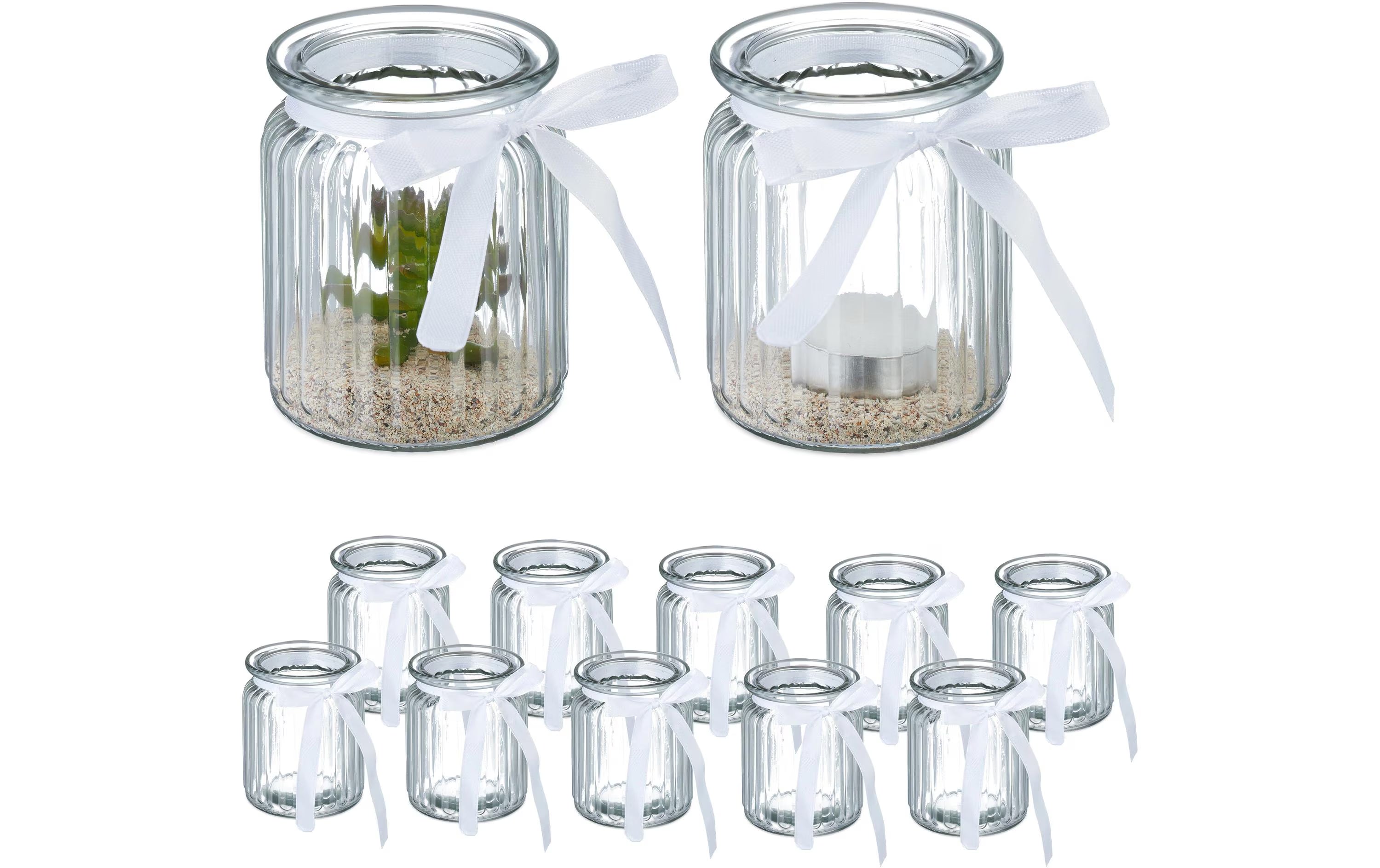 relaxdays Windlicht mit Schlaufe 12er Set