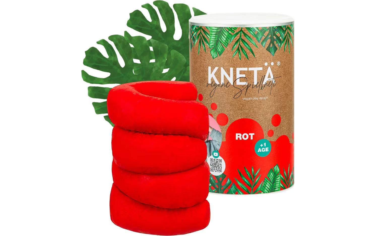 Knetä XXL Papierdose 1kg rot