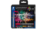 STAEDTLER Pigment Brush Pen 12er Schachtel