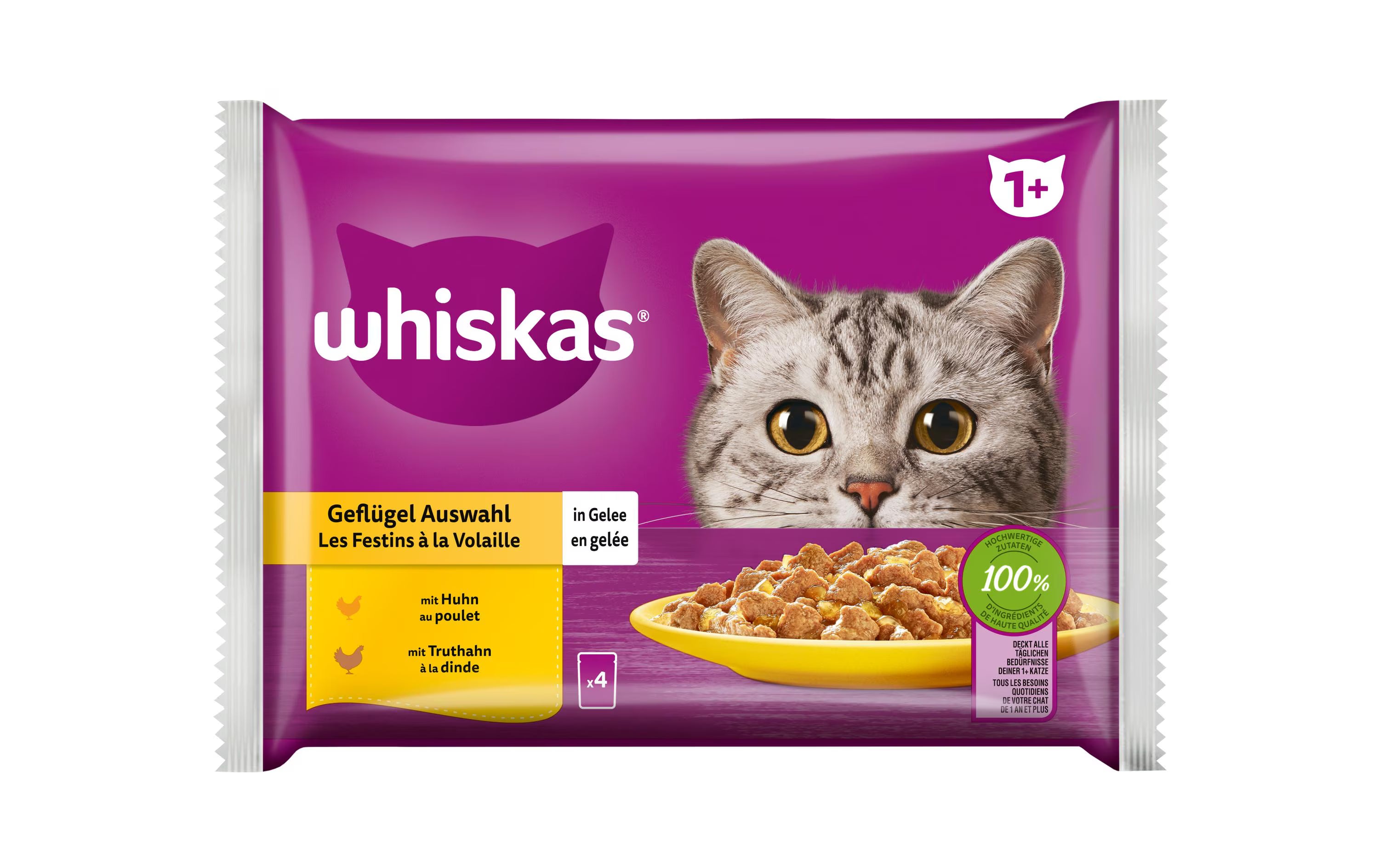 Whiskas Geflügel Auswahl in Gelee
