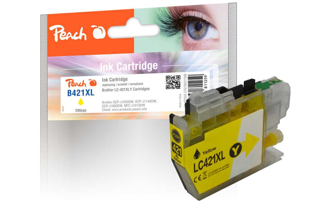 Peach Tinte Brother LC-421XL Yellow
