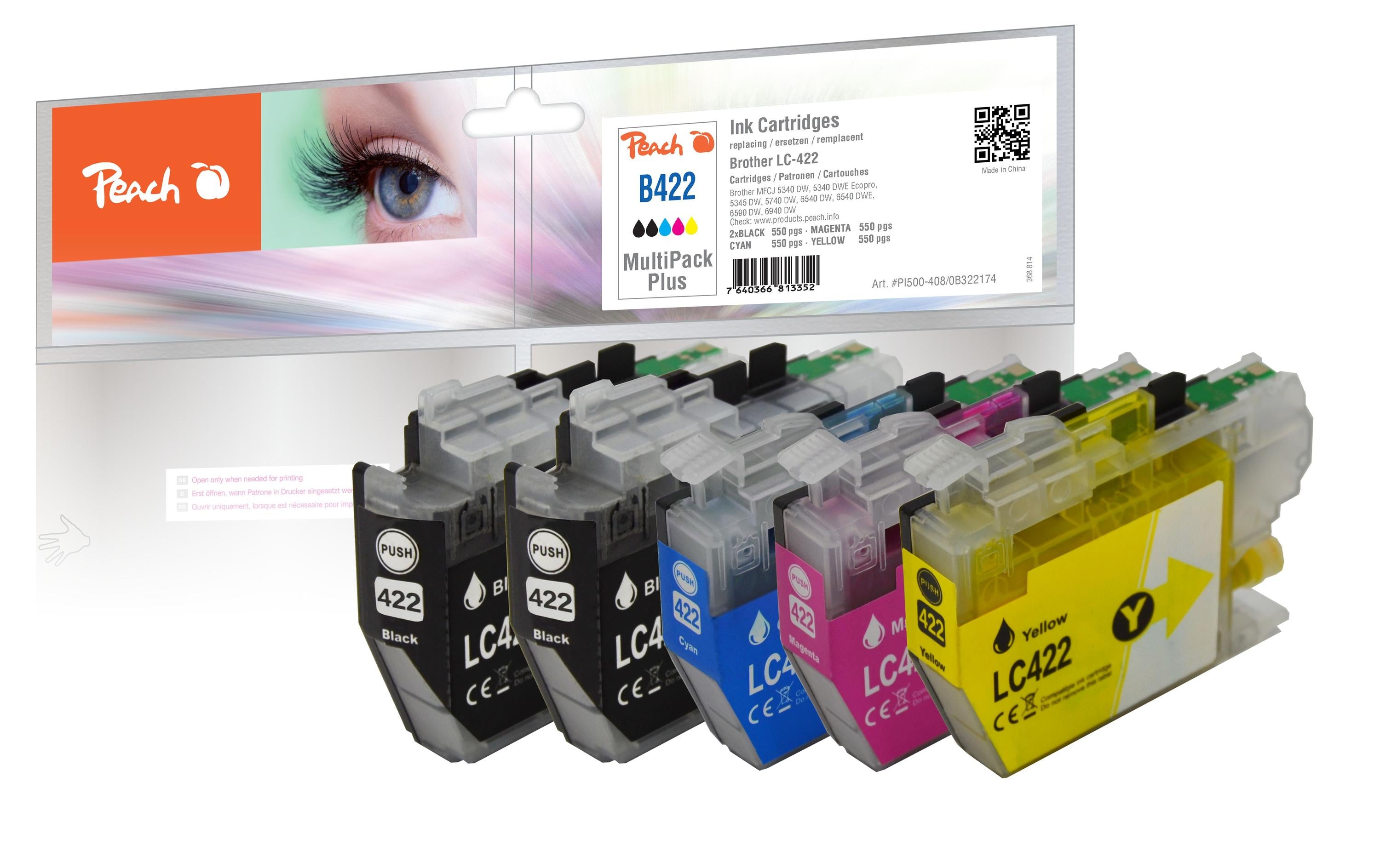 Peach Tinte Brother LC-422 MP Plus