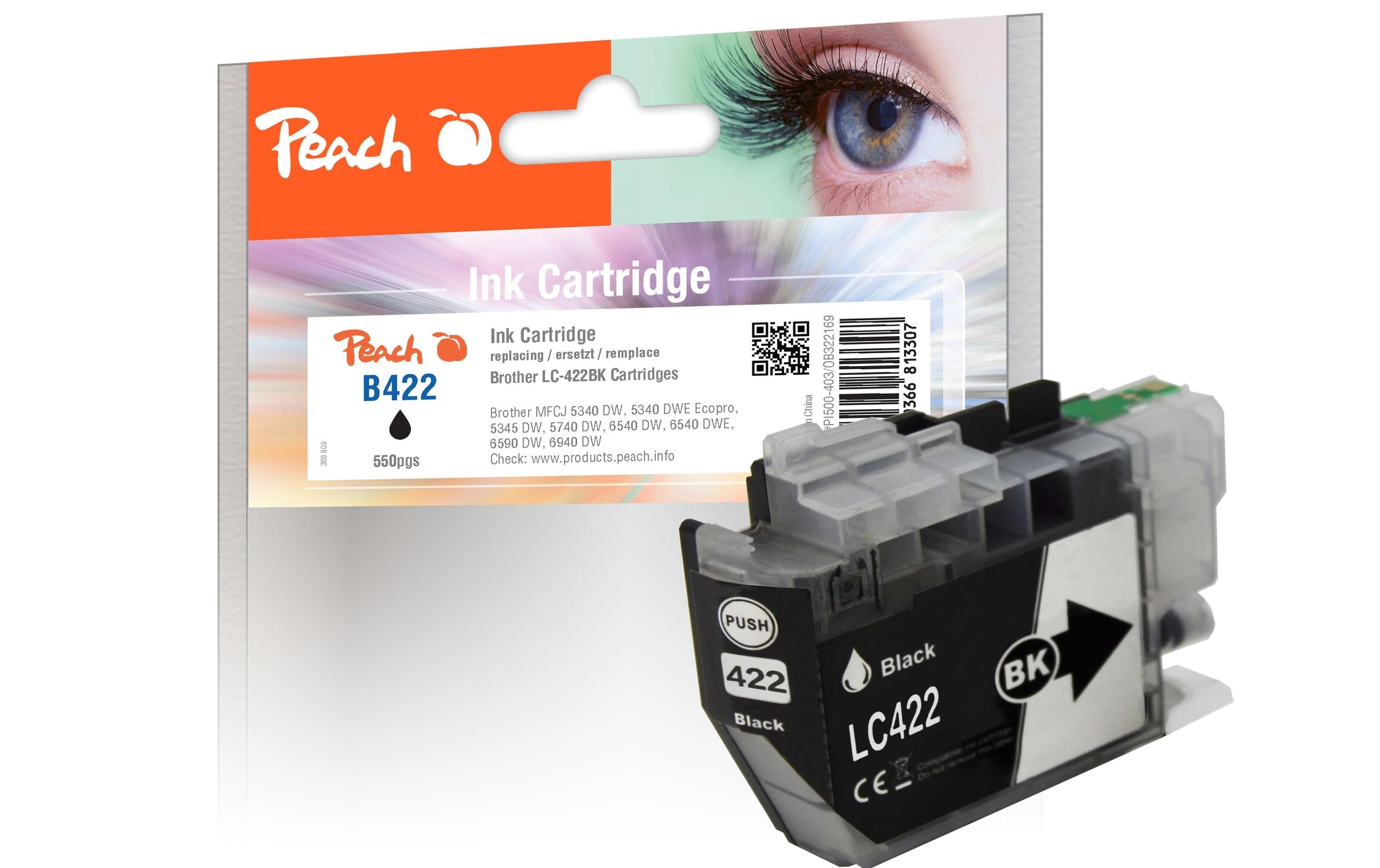 Peach Tinte Brother LC-422 Black