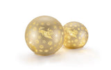 STT LED Windlicht 2er Set Glass Ball gold