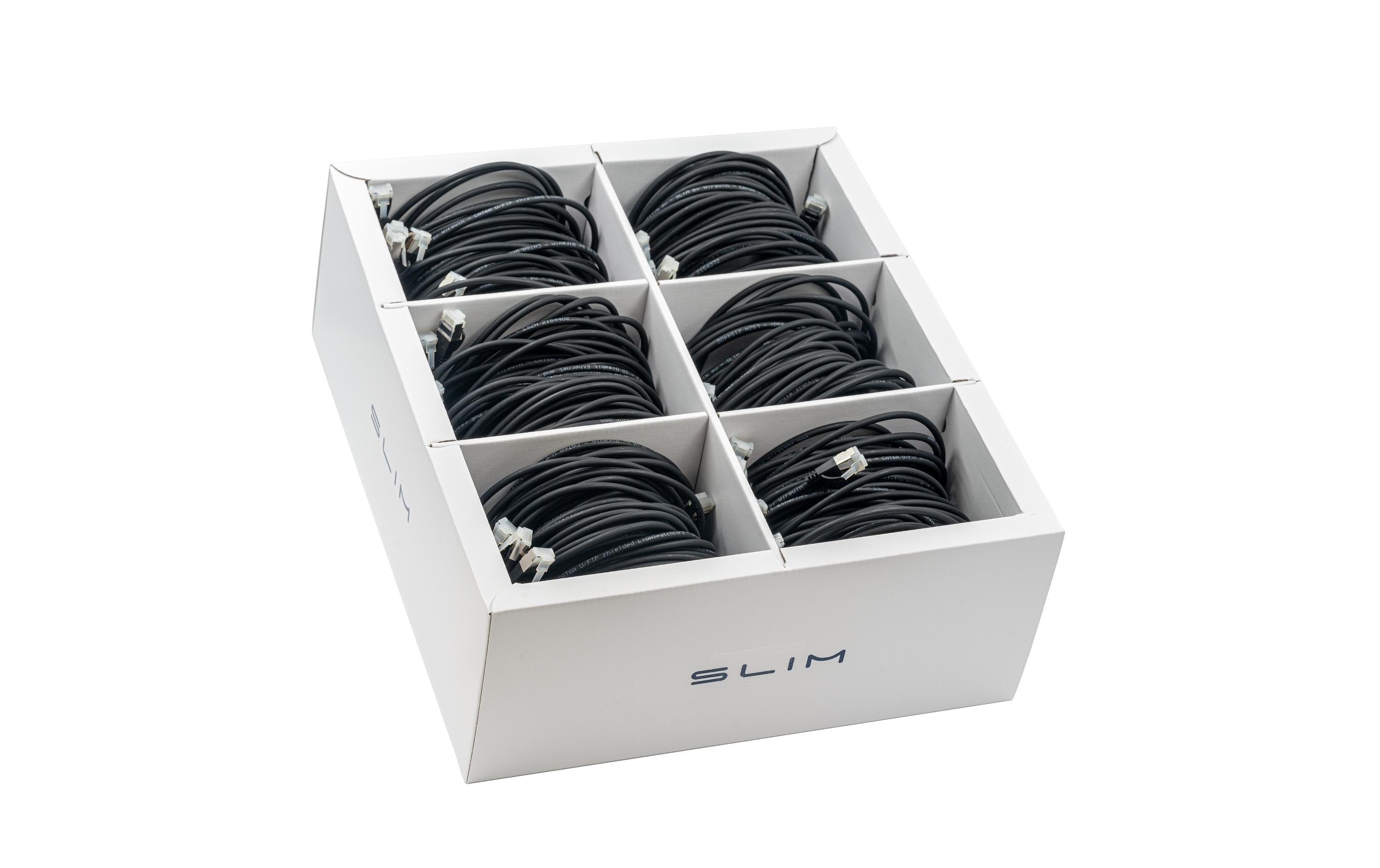 SLIM Patchkabel: 3m, schwarz, 36-Pack
