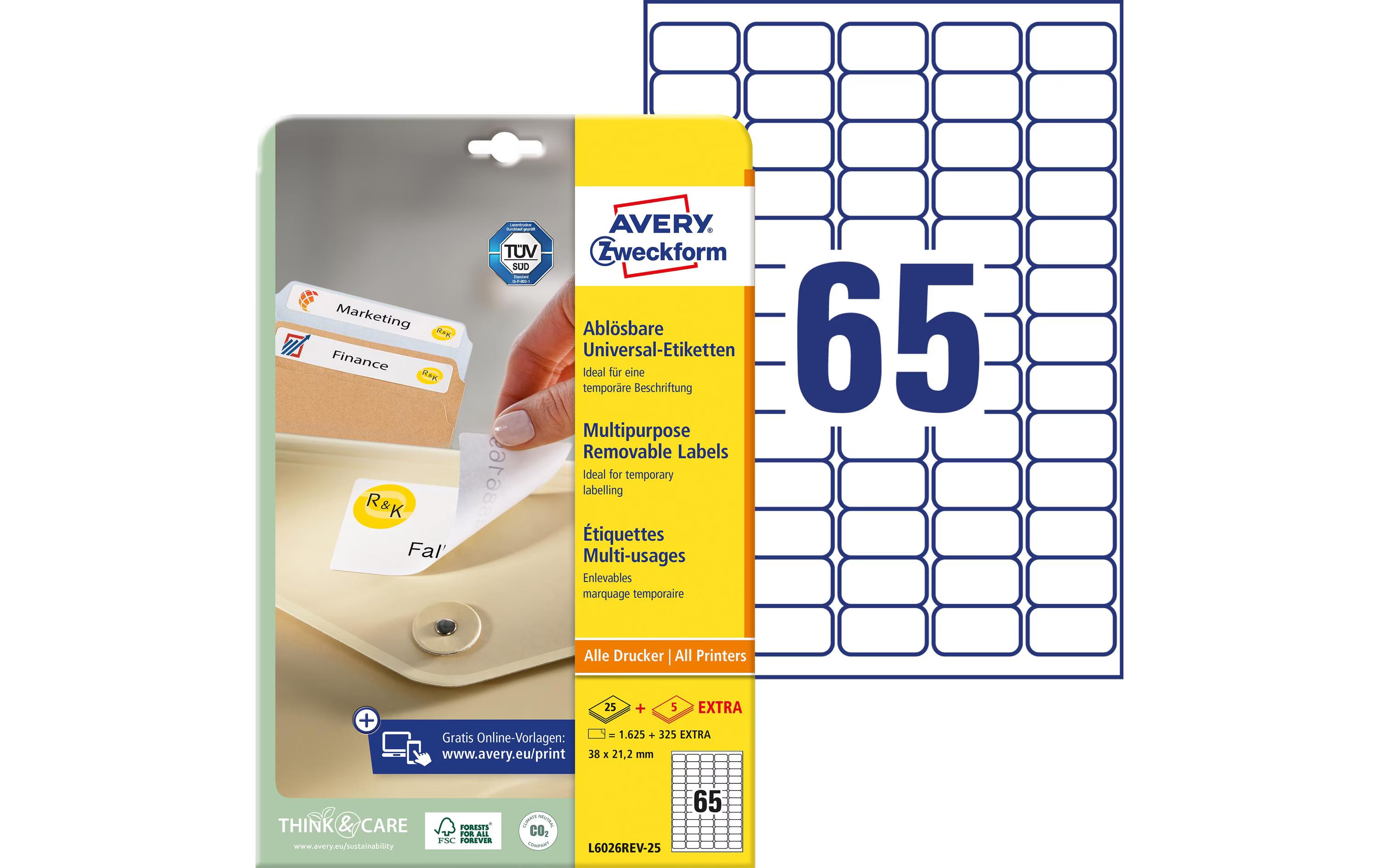Avery Zweckform, Universal-Etiketten L6026R