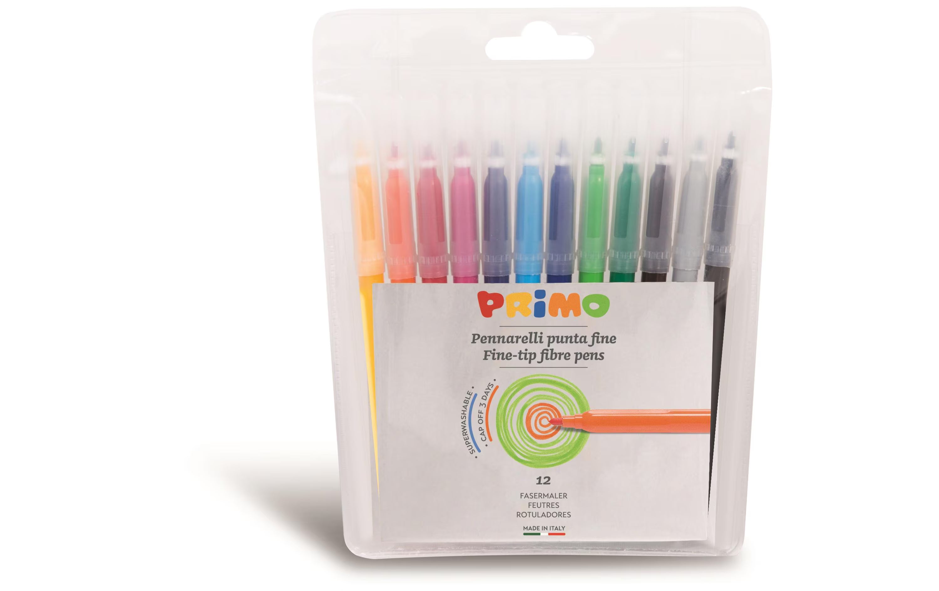 Primo Cap Off Fasermalstift, 12 Stk