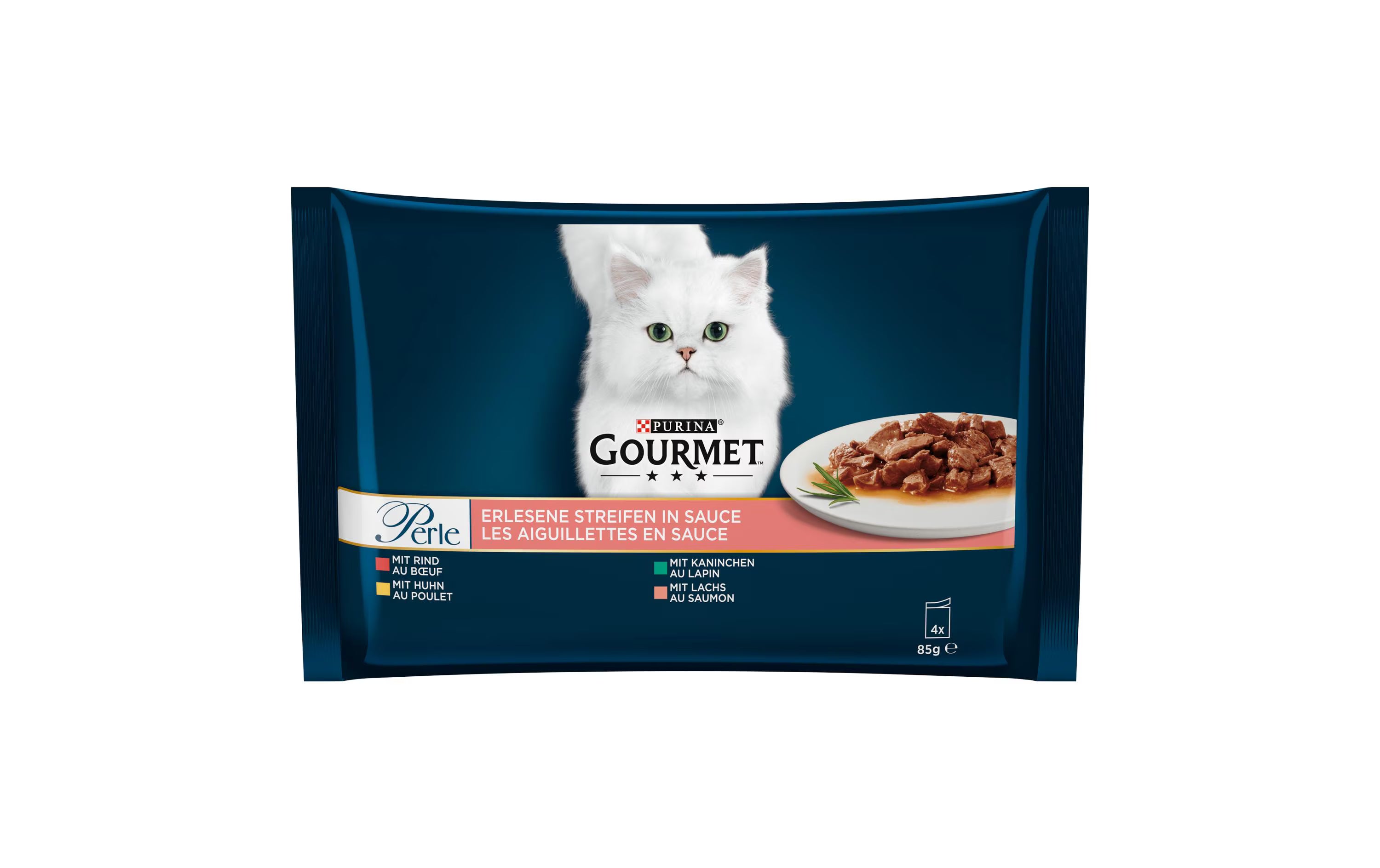 Gourmet Perle Lachs, Rind, Huhn, Kaninchen