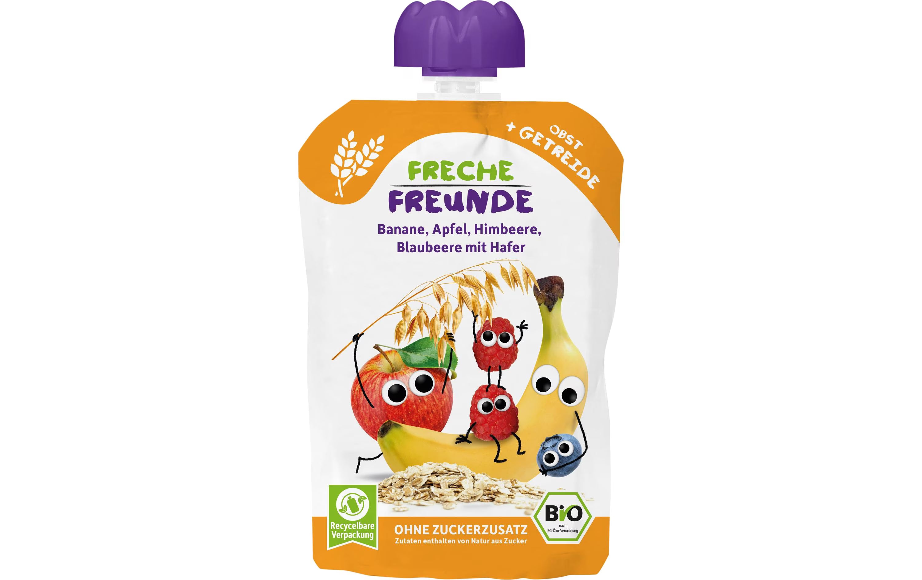 Freche Freunde Quetschie Banane, Apfel,