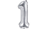 Partydeco Folienballon Zahl 1 klein