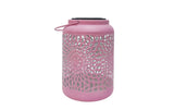 Dameco LED Solar Laterne Muster rosa