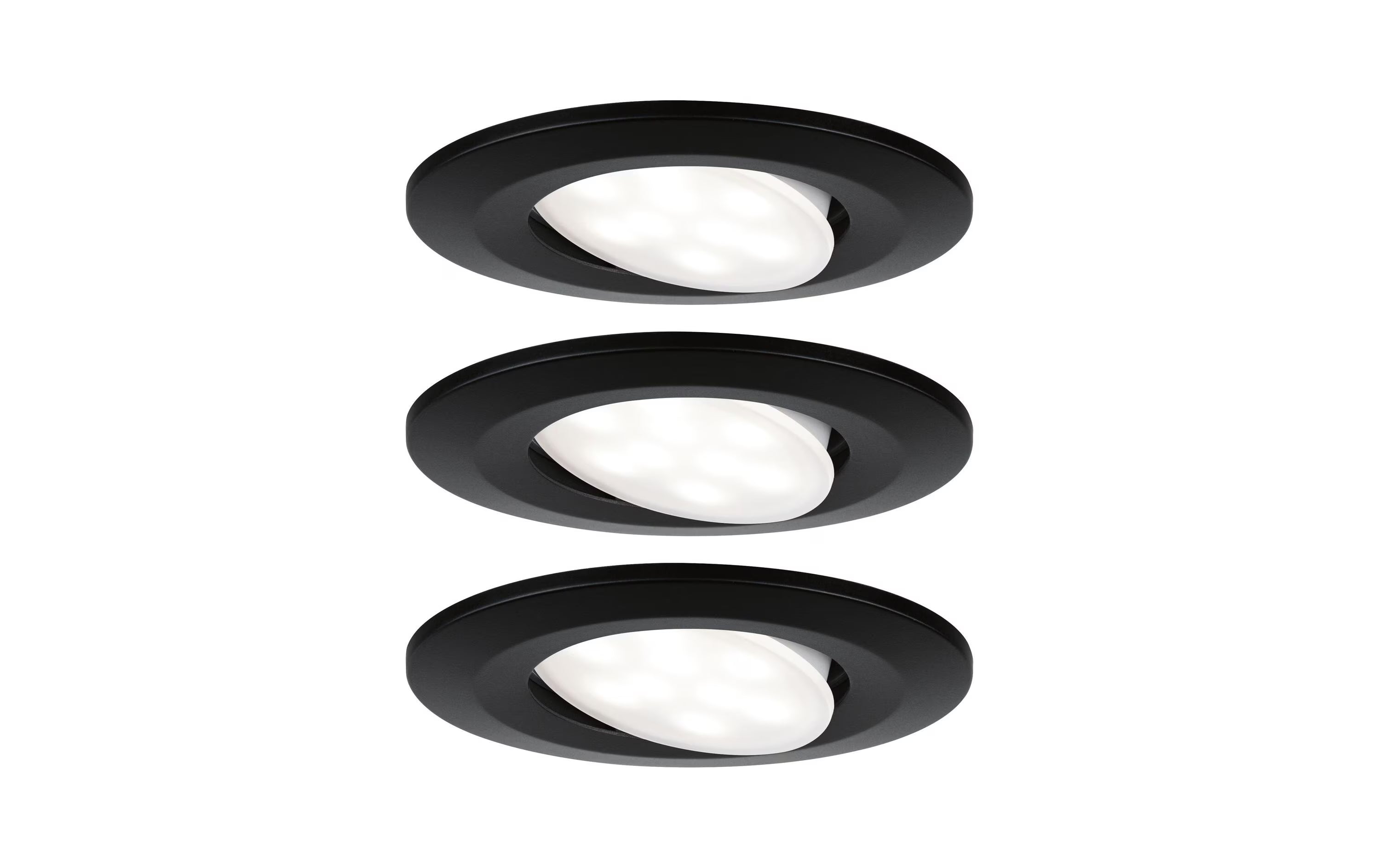 Paulmann EBL Set Calla rund schwarz matt