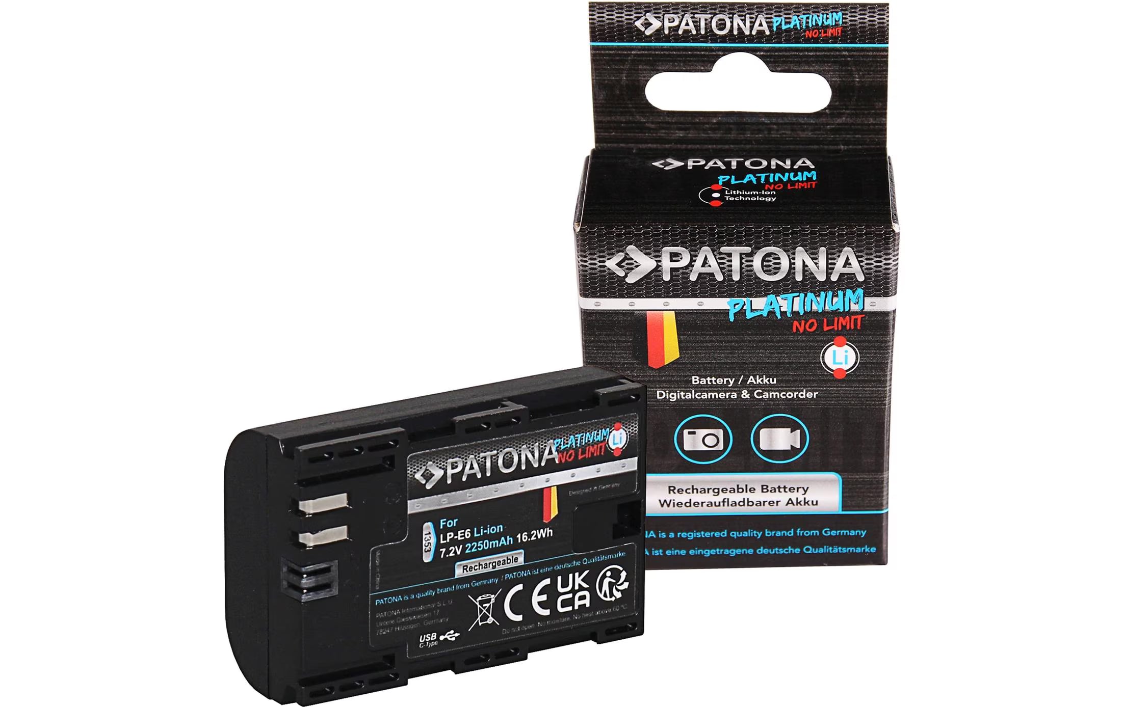PATONA Platinum Akku mit USB-C LP-E6