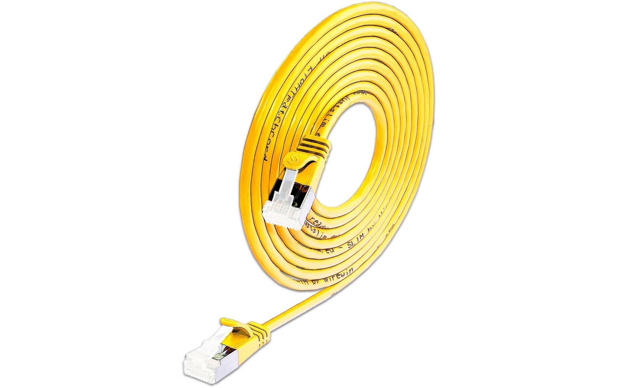 SLIM Patchkabel: 15cm, gelb, 50-Pack