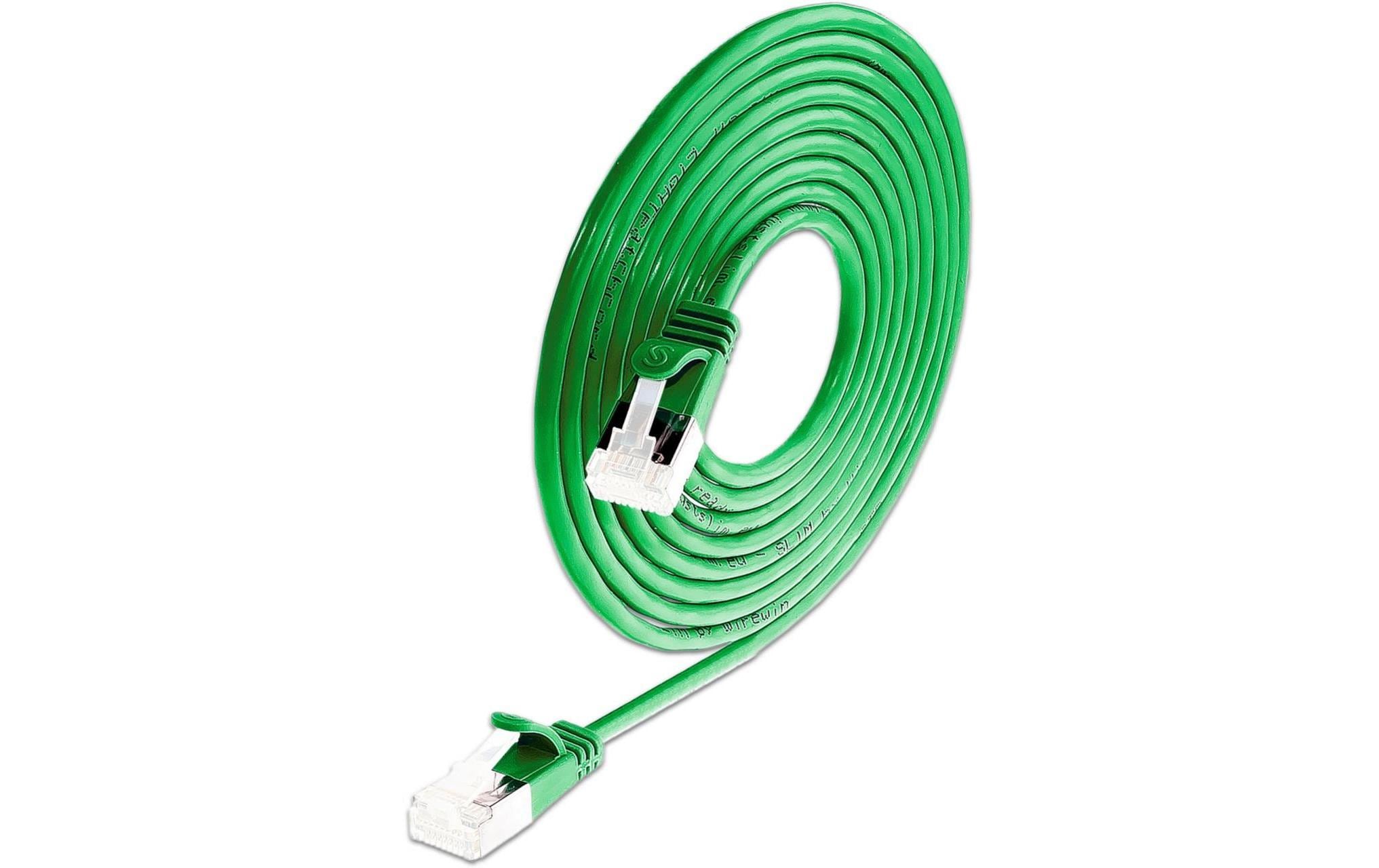 SLIM Patchkabel: 15cm, grün, 50-Pack