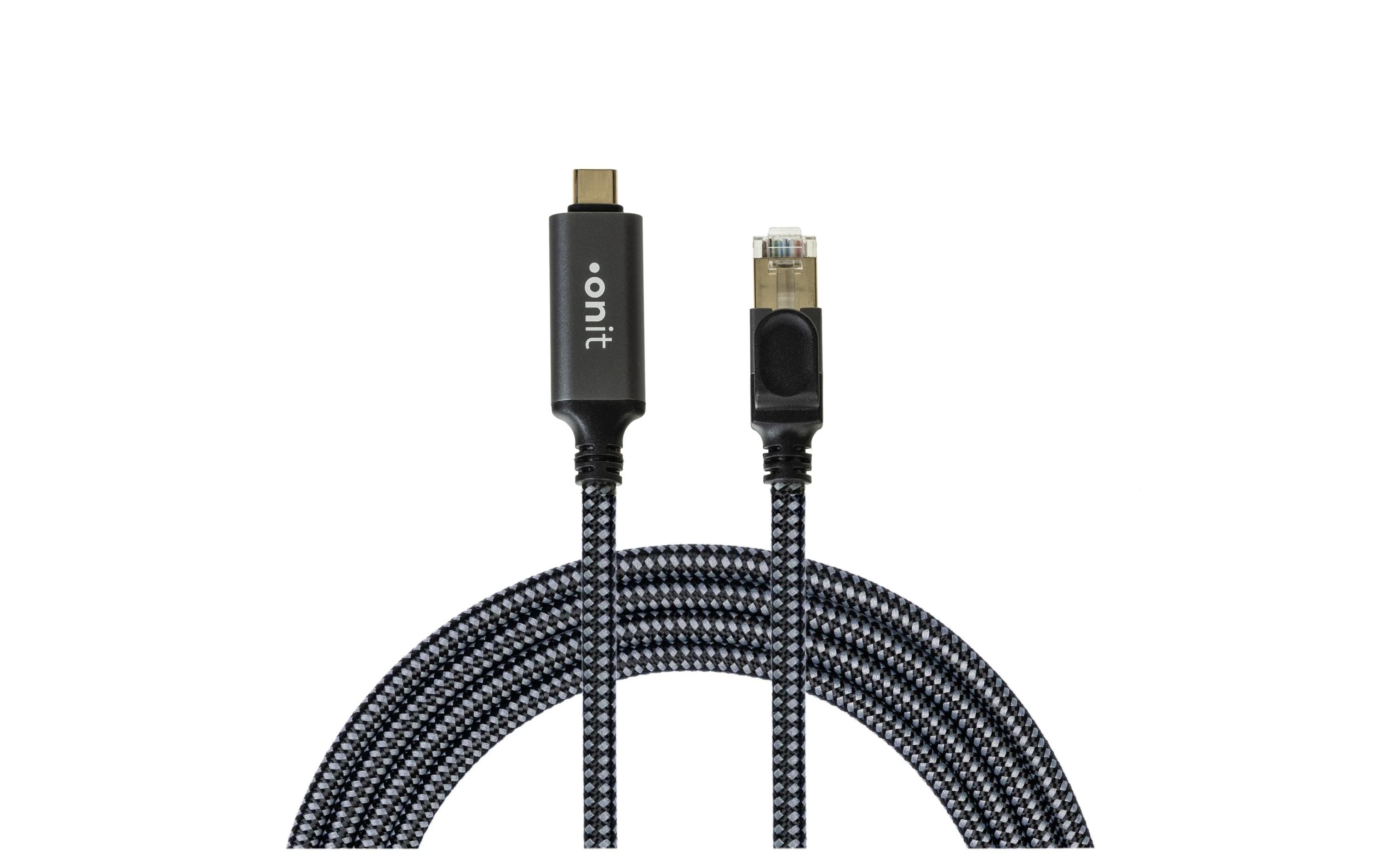onit USB-Kabel C-RJ45 schwarz 5m
