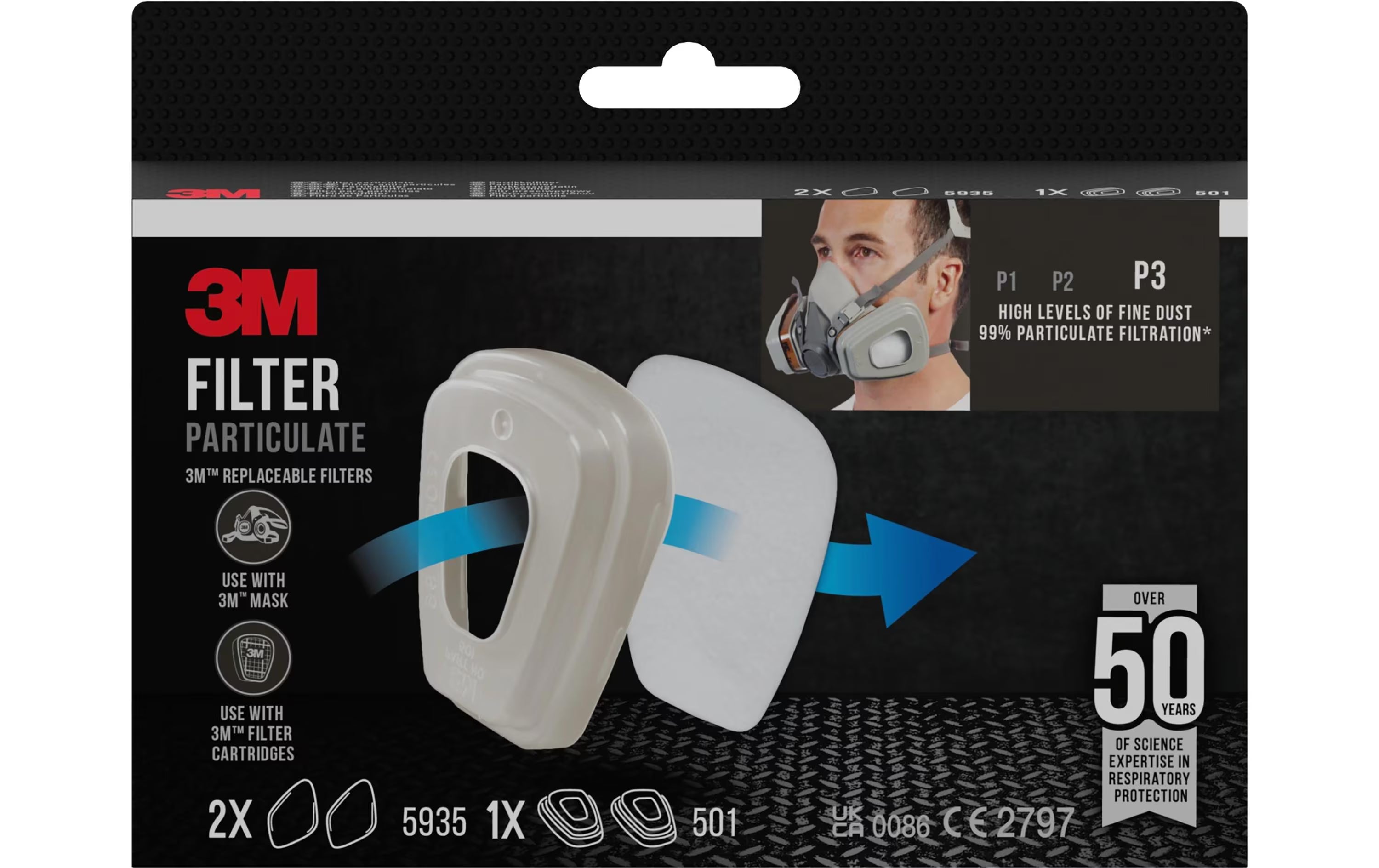 3M Partikelfilter 5935 für Halb&Vollmaske