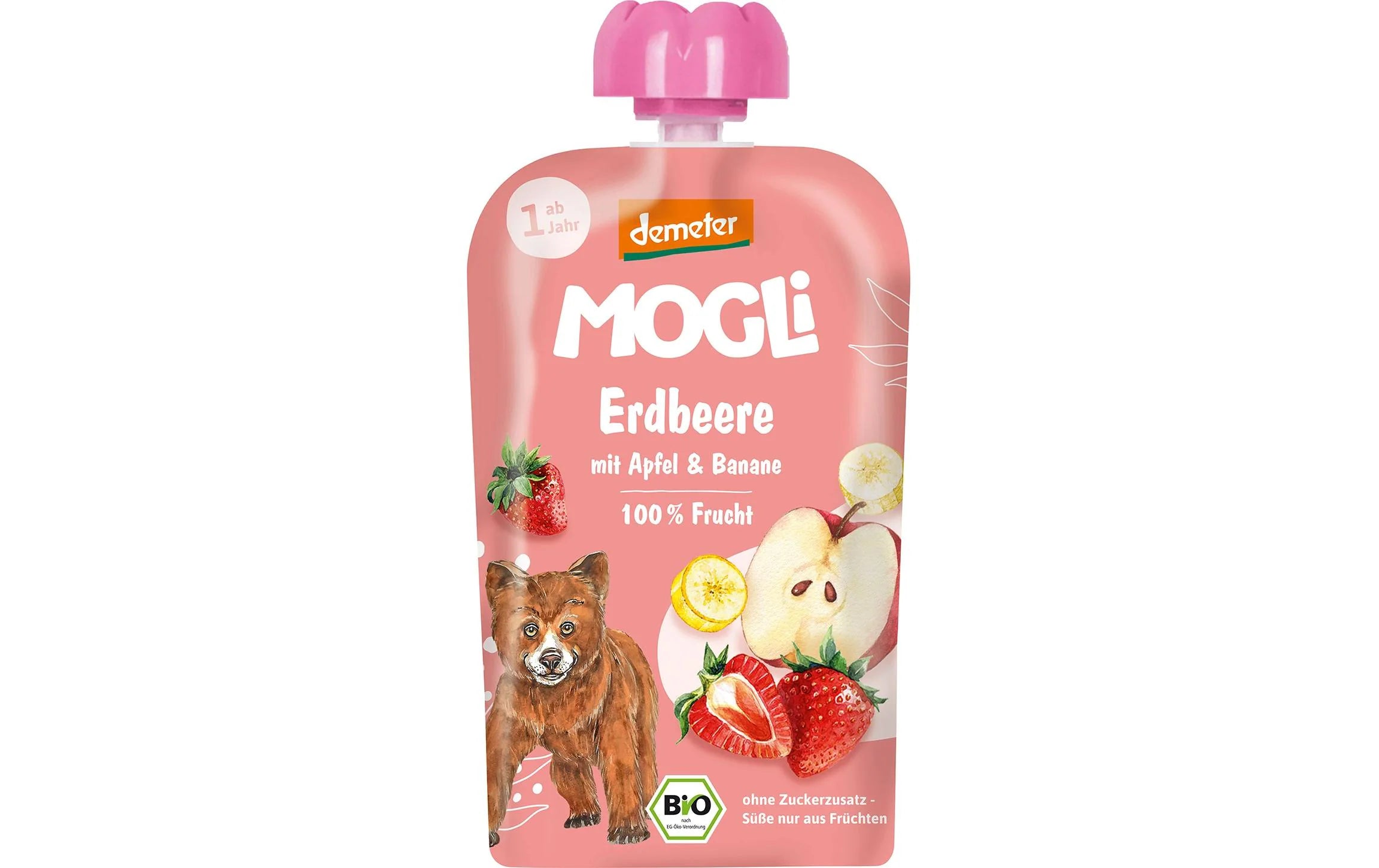 Mogli Quetschie Erdbeere mit Apfel & Banane