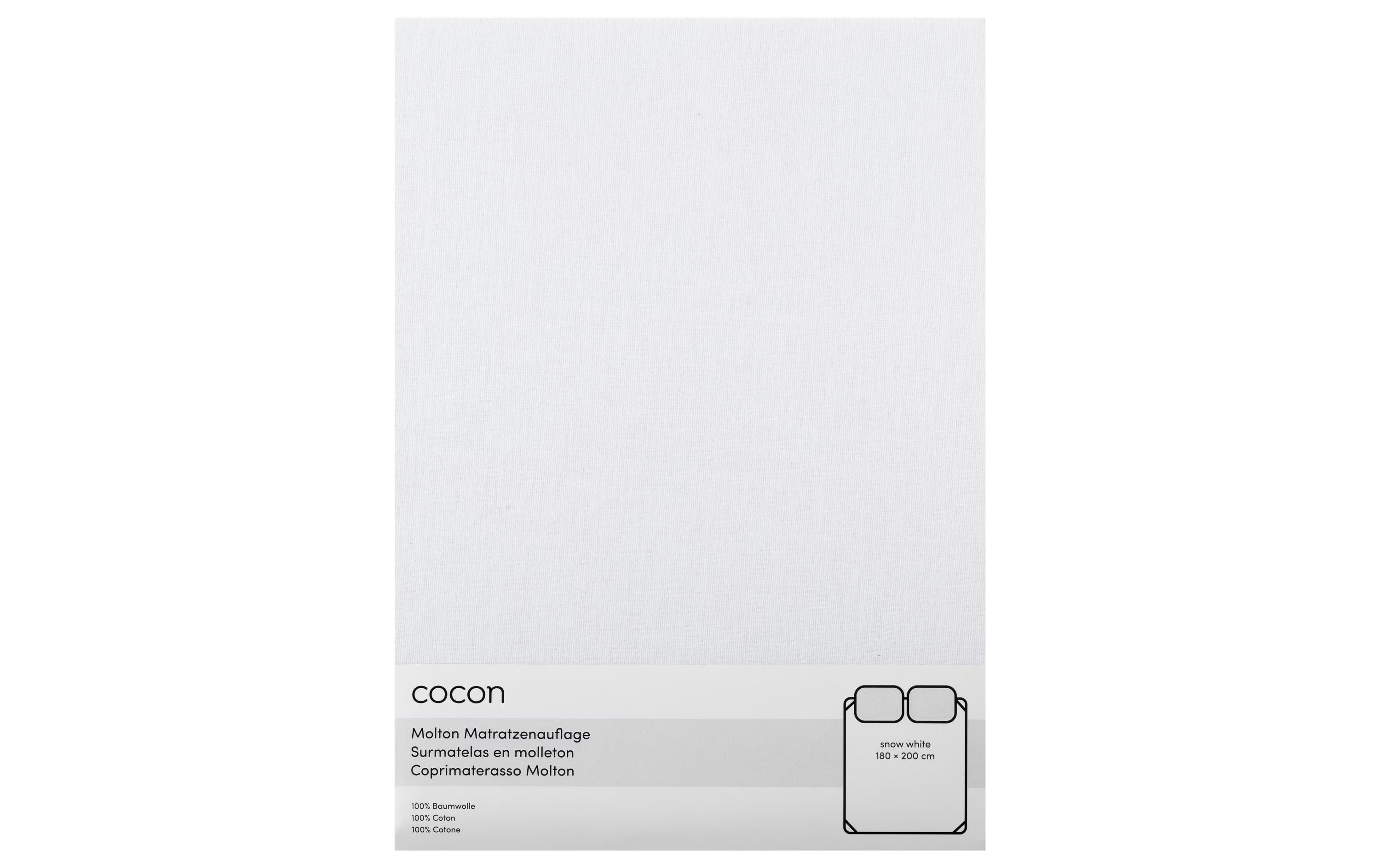 COCON Molton mit Gummiband, weiss