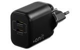 onit, USB-Wandladegerät Dual 2C 35 W GaN Sc