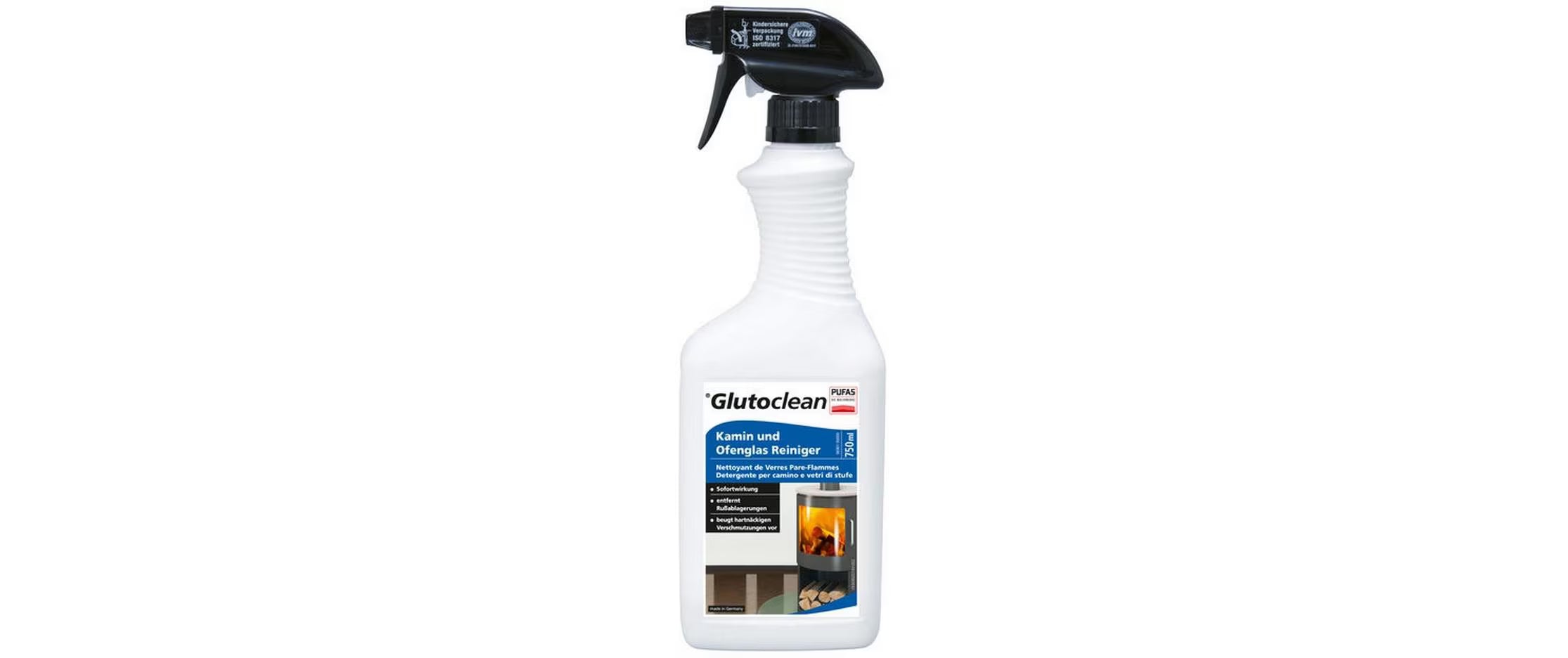 Kamin und Ofenglas Reiniger 750 ml