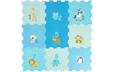 Puzzlematte Tiere blau 18-teilig