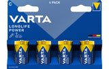 Varta, Batterie Longlife Power C , 4 Stück