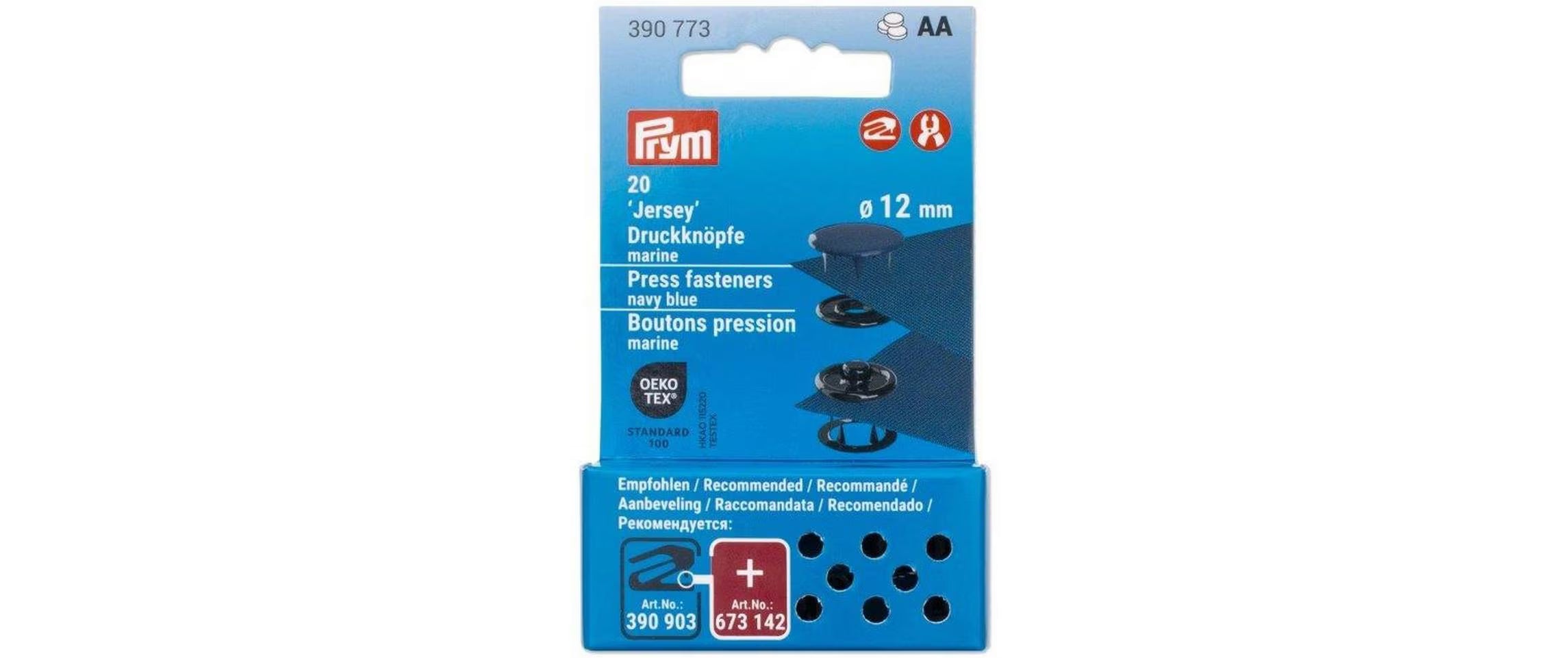 Prym Druckknöpfe Jersey, marine