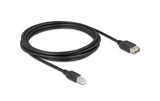 Delock, USB 2.0-Kabel USB A - USB B 3 m