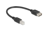 Delock, USB 2.0-Kabel USB A - USB B 0.2 m