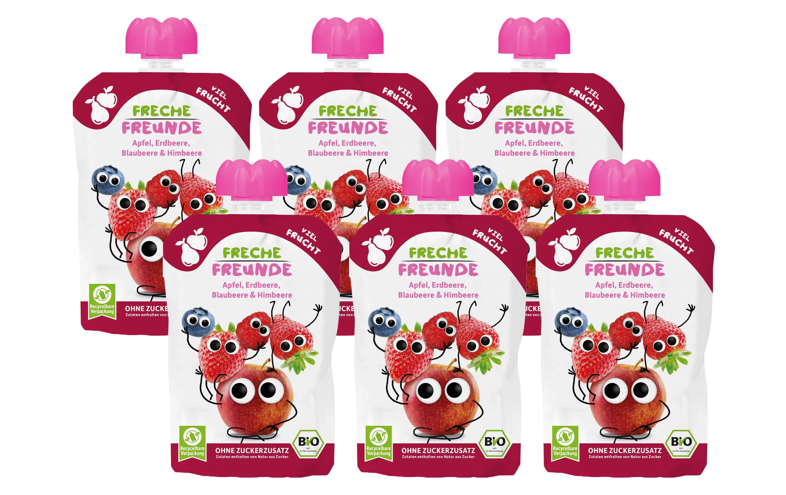 Freche Freunde Quetschie 6er Pack