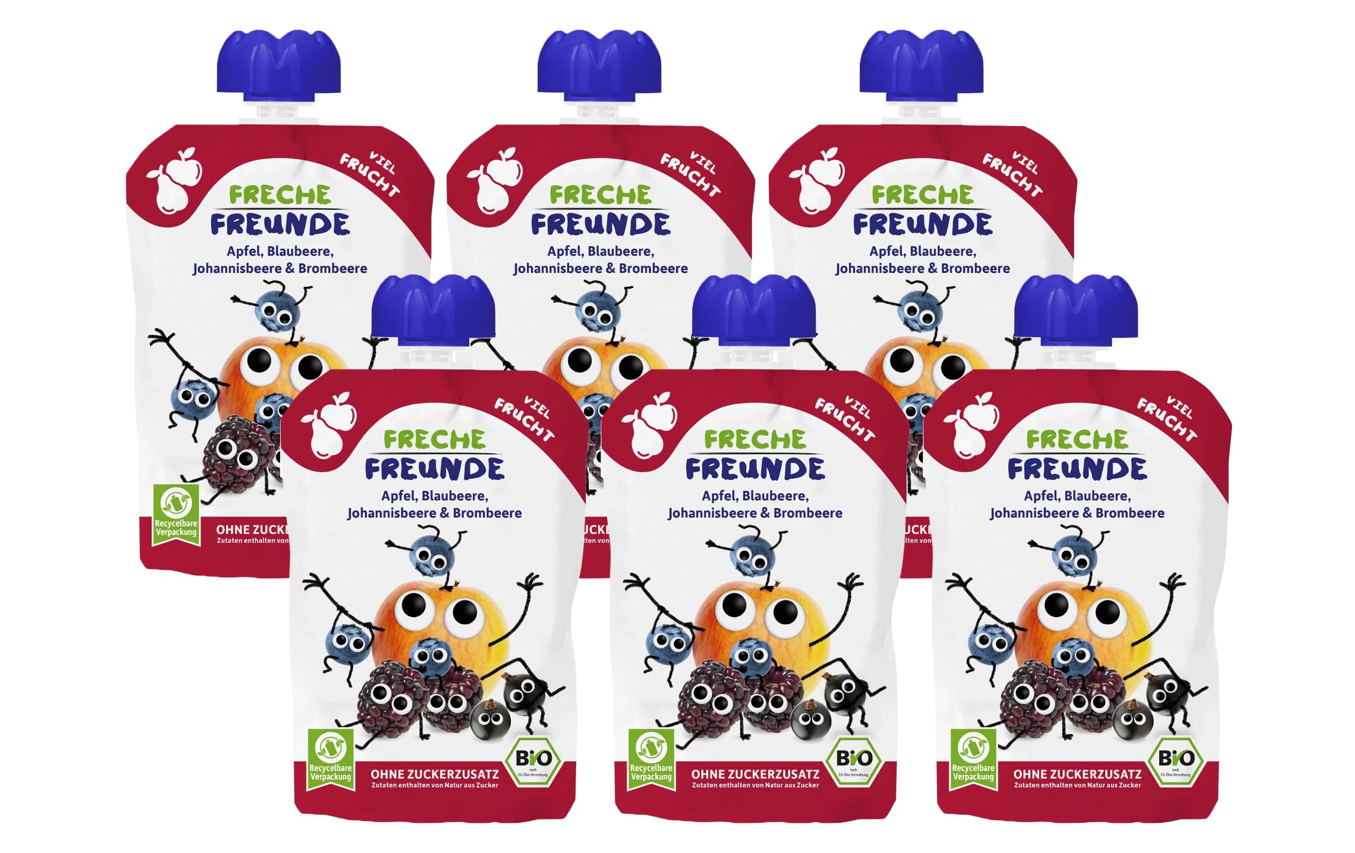 Freche Freunde Quetschie 6er Pack
