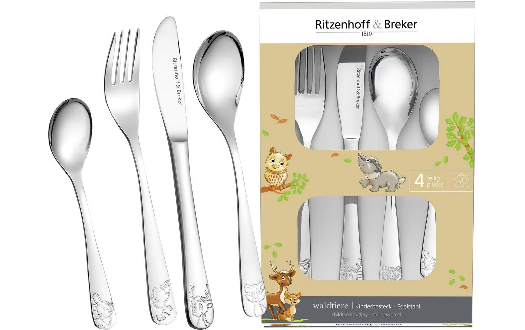 R&B Kinderbesteckset Waldtiere