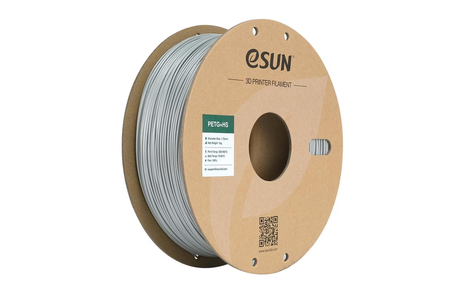 eSun, Filament PETG+ HS Silber 1.75 mm 1 kg