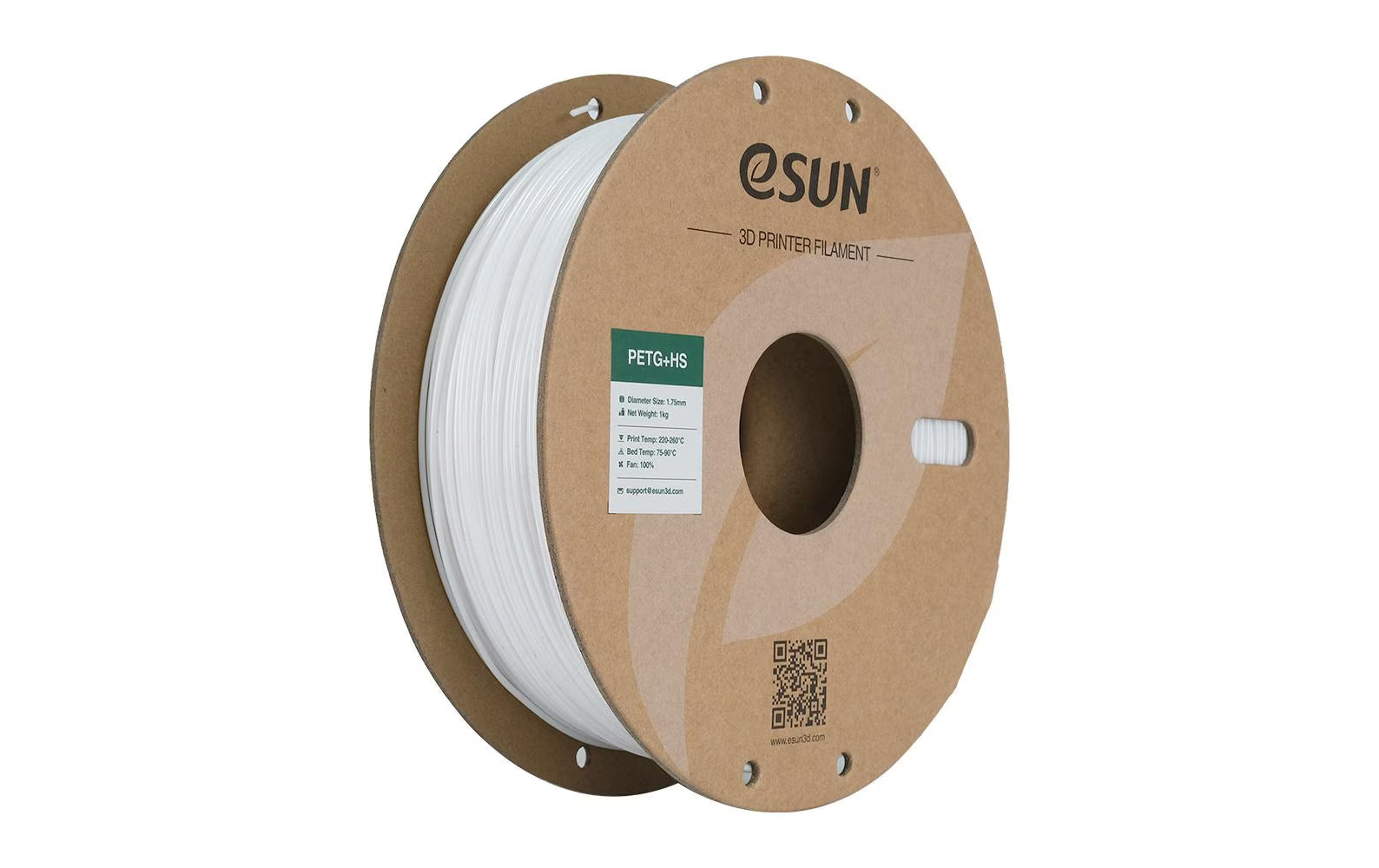 eSun, Filament PETG+ HS Weiss 1.75 mm 1 kg