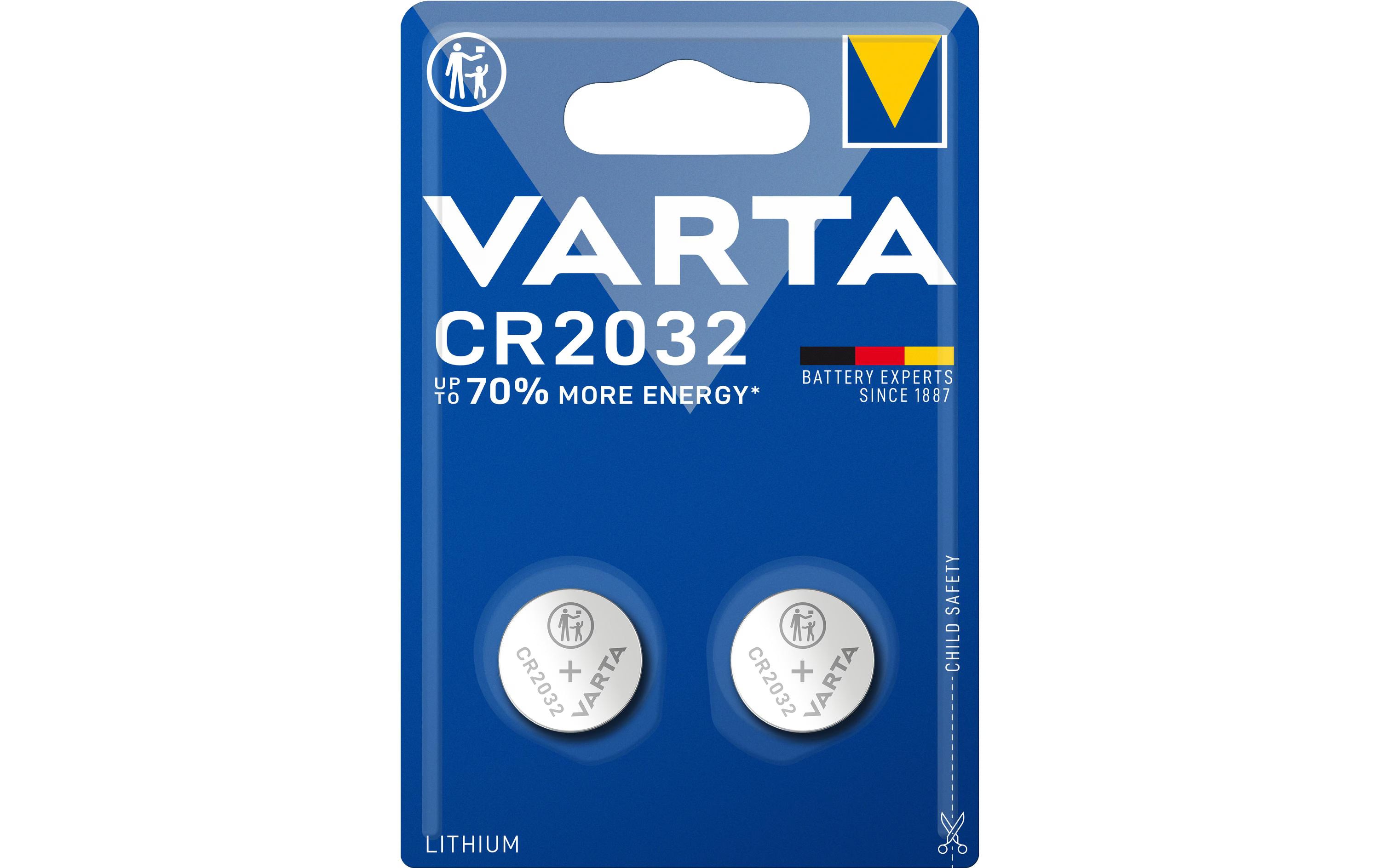 Varta, Knopfzelle CR2032 , 2 Stück