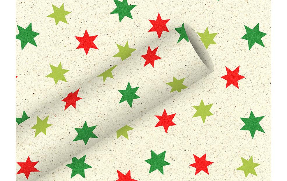 B+C Geschenkpapier Weihnachten Sterne
