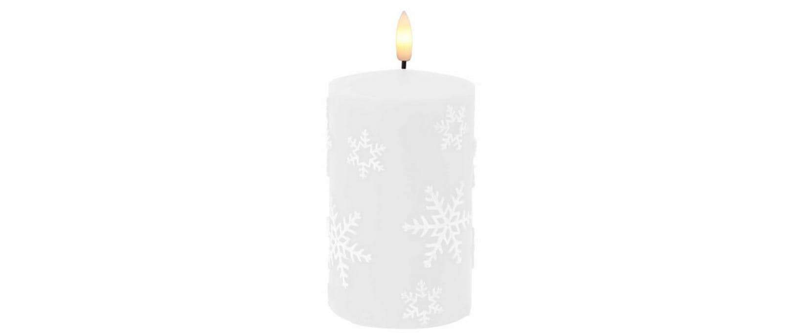 Dameco LED Kerze Schneeflocke 7.5x12.5cm