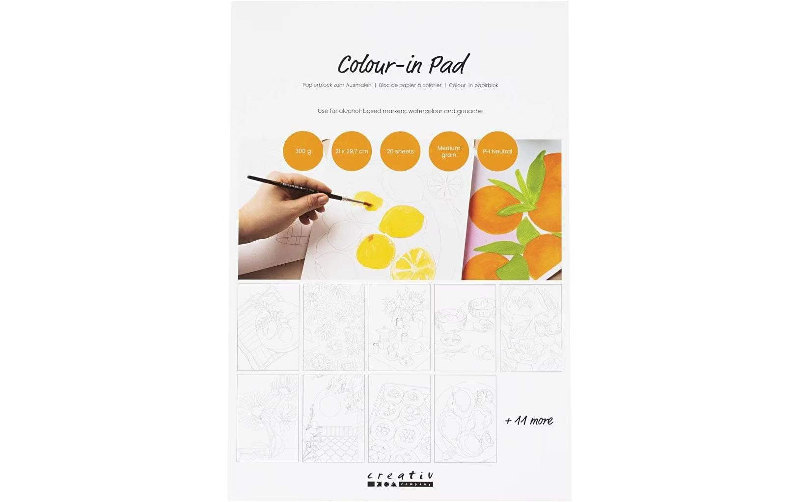 Creativ Company Aquarellpapier 300g/m²,