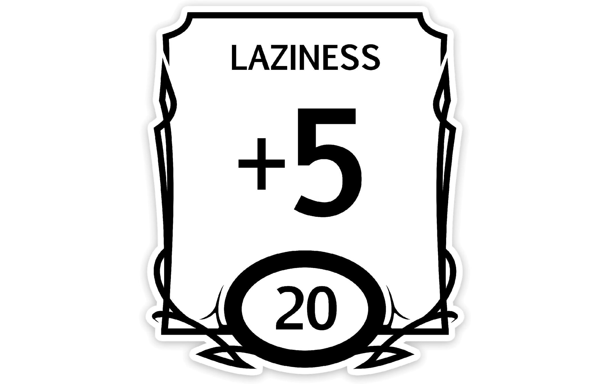Stat Block Laziness Sticker