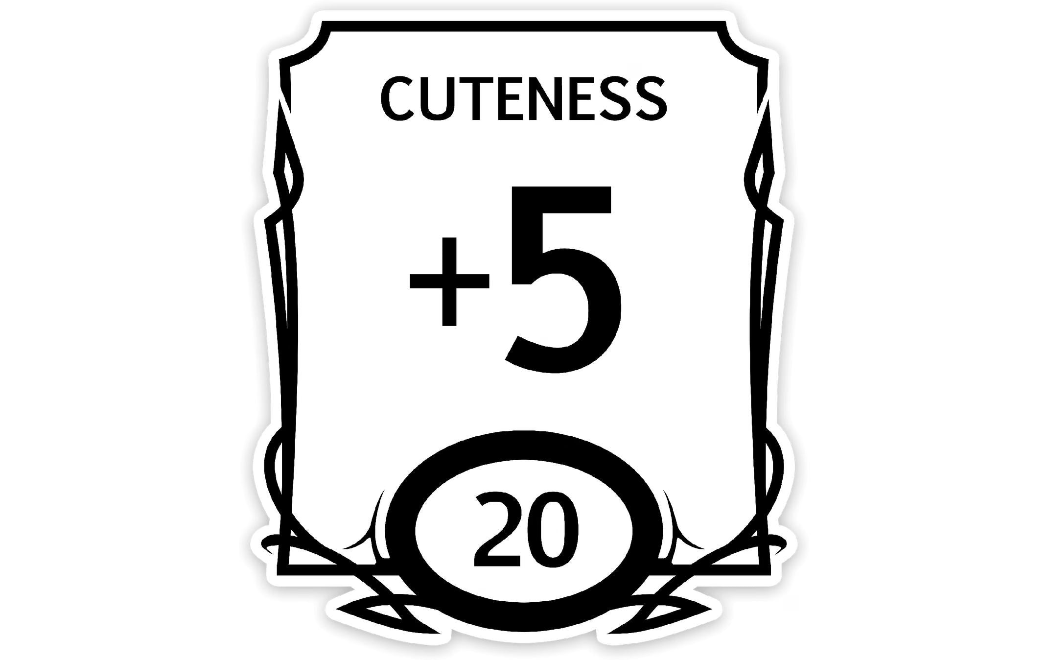 Stat Block Cute Sticker