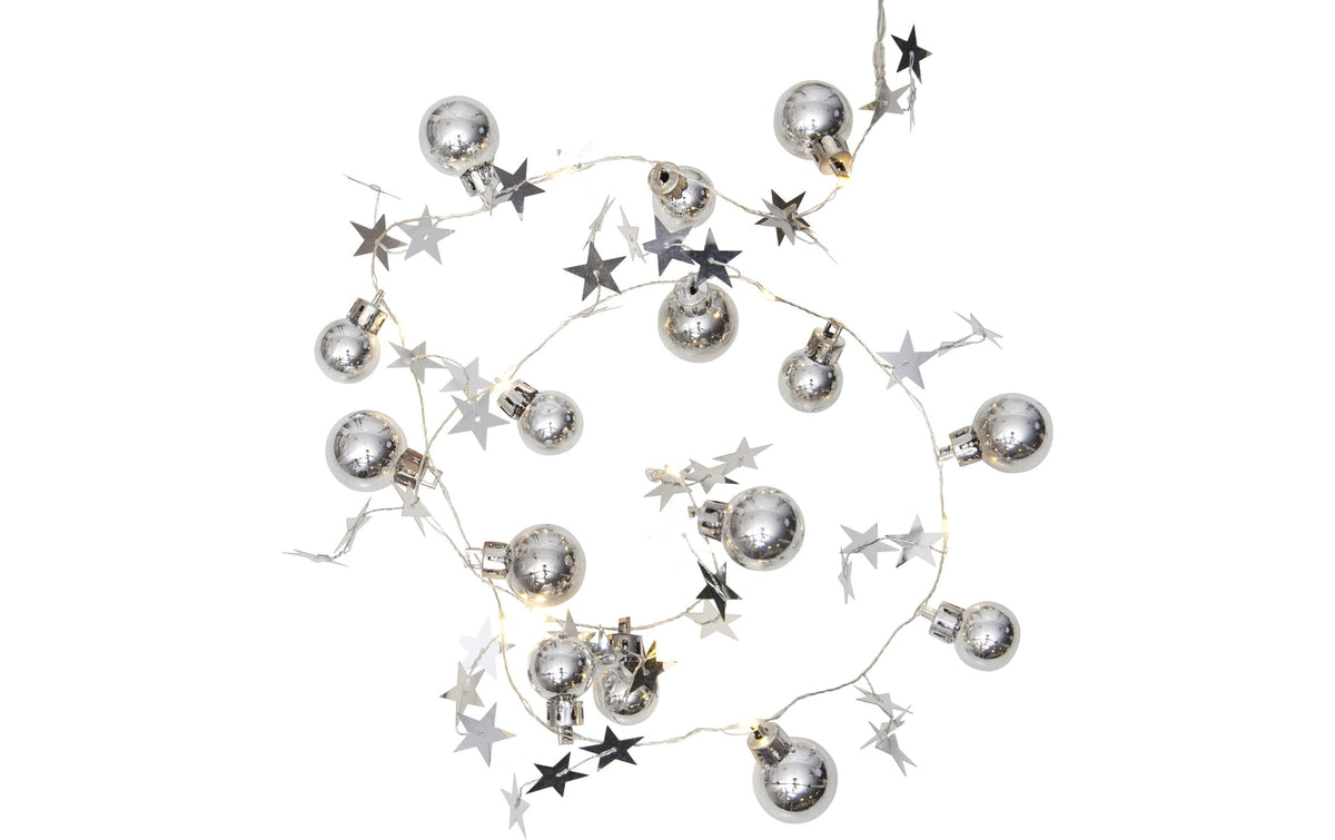Star Trading LED Lichterkette Stern silber