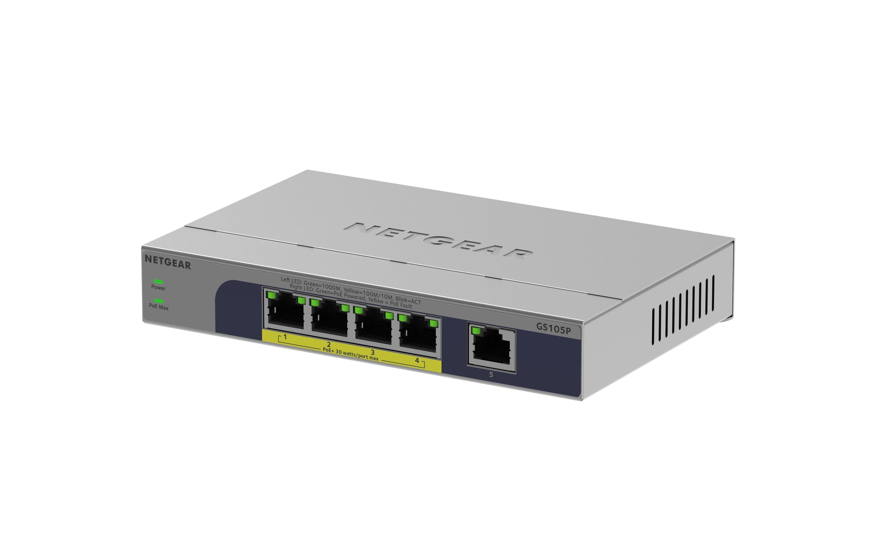 Netgear GS105P: 5 Port PoE Switch