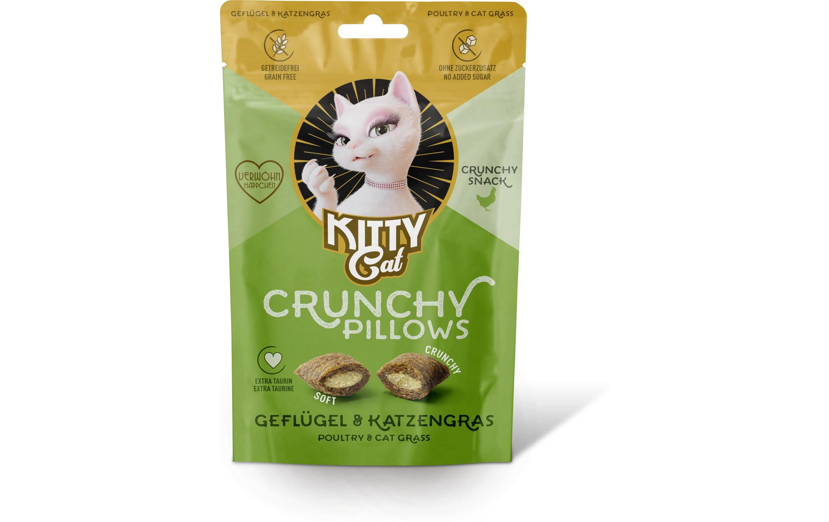 KittyCat Crunchy Pillows Geflü./Katzengr.