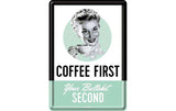 Nostalgic Art Postkarte Coffee First