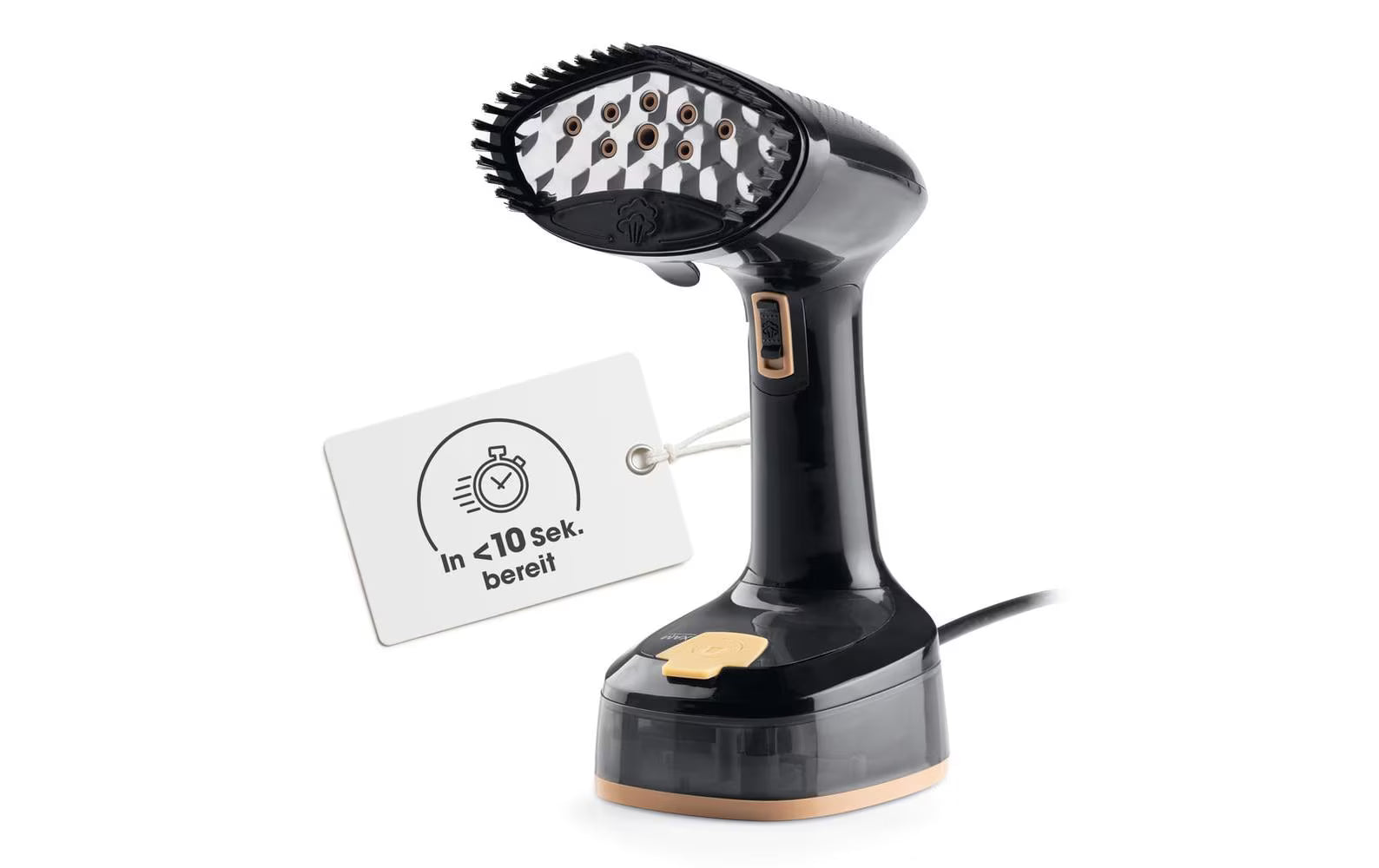 CLEANmaxx Dampfbürste faltbar 1600W schwarz